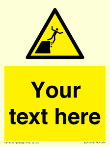 Custom Warning unstable cliff edge